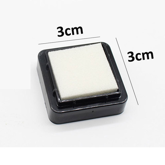 20pcs/lot 3x3cm Square white ink pad vacancy Ink Pad Rubber Clear